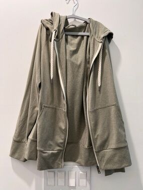 Vuori halo zip up sweater S Laurel Heather Green Zip-Up Hoodie